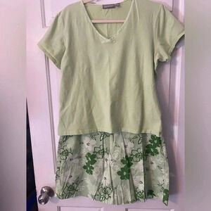 Sonoma Skort with Croft &‎ Barrel T Shirt Outfit Lime Green Size 14